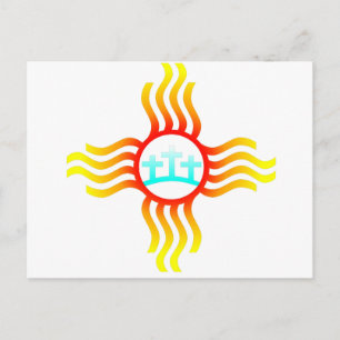 Las Cruces New Mexico Zia with Three Crosse Postcard