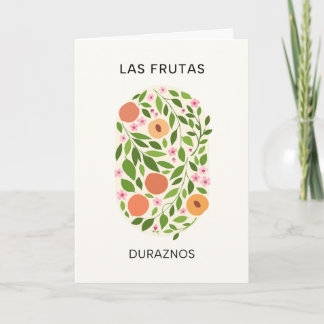 Las Frutas: Duraznos - Peach Market Card