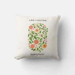 Las Frutas: Duraznos - Peach Market Cushion