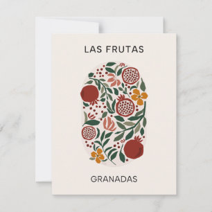 Las Frutas: Granadas - Pomegranate Market Card