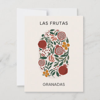 Las Frutas: Granadas - Pomegranate Market Card