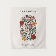 Las Frutas: Granadas - Pomegranate Market Tapestry