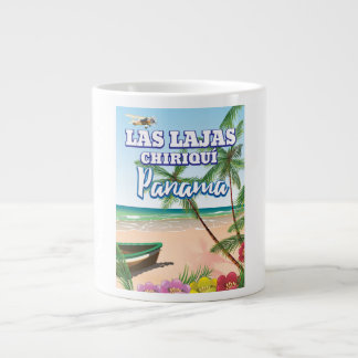 Las Lajas, Chiriquí Panama Beach travel poster Large Coffee Mug