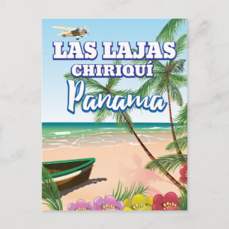 Las Lajas, Chiriquí Panama Beach travel poster Postcard