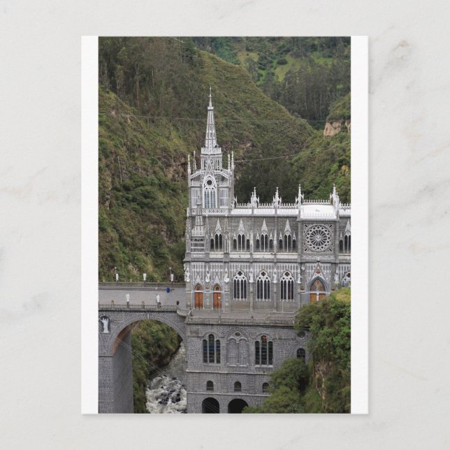 Las Lajas sanctuary basilica church Colombia Postcard (Front)