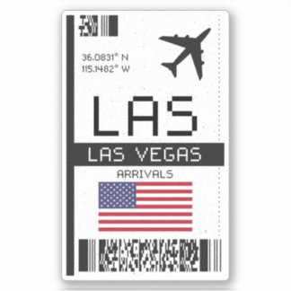 LAS Las Vegas Boarding Pass - Nevada Travel