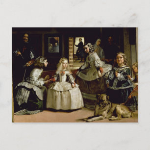 Las Meninas detail of the lower half depicting Postcard