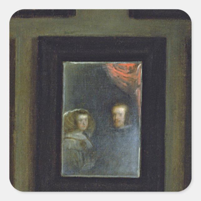 Las Meninas or The Family of Philip IV, c.1656 Square Sticker (Front)