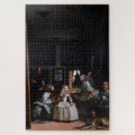 Las Meninas, The Maids of Honour, Diego Velazquez Jigsaw Puzzle<br><div class="desc">Diego Rodríguez de Silva y Velázquez (June 6, 1599 – August 6, 1660) was a Spanish painter, the leading artist in the court of King Philip IV and of the Spanish Golden Age. He was an individualistic artist of the contemporary Baroque period. He began to paint in a precise tenebrist...</div>