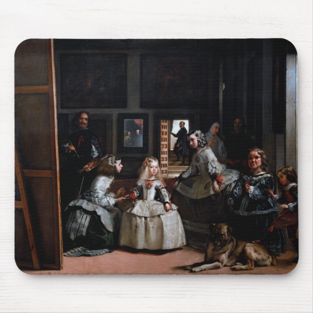 Las Meninas, The Maids of Honour, Diego Velazquez Mouse Mat (Front)