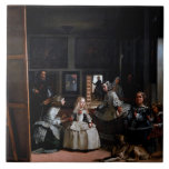Las Meninas, The Maids of Honour, Diego Velazquez Tile<br><div class="desc">Diego Rodríguez de Silva y Velázquez (June 6, 1599 – August 6, 1660) was a Spanish painter, the leading artist in the court of King Philip IV and of the Spanish Golden Age. He was an individualistic artist of the contemporary Baroque period. He began to paint in a precise tenebrist...</div>