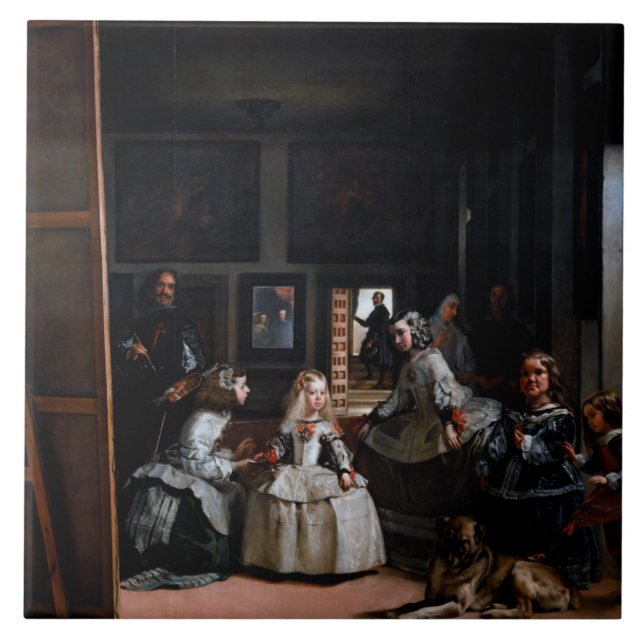 Las Meninas, The Maids of Honour, Diego Velazquez Tile (Front)