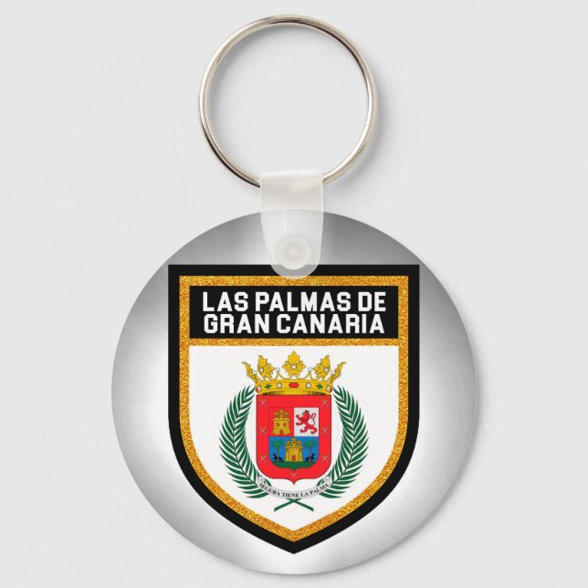 Las Palmas de Gran Canaria Flag Key Ring (Front)