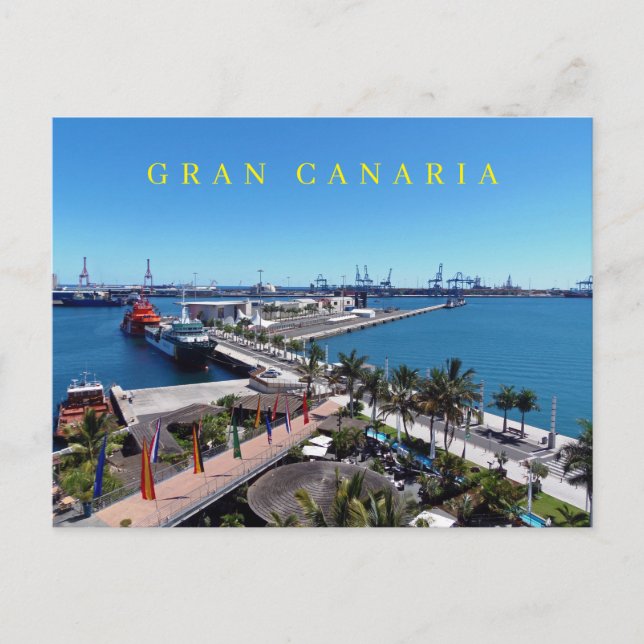 Las Palmas de Gran Canaria harbour postcard (Front)