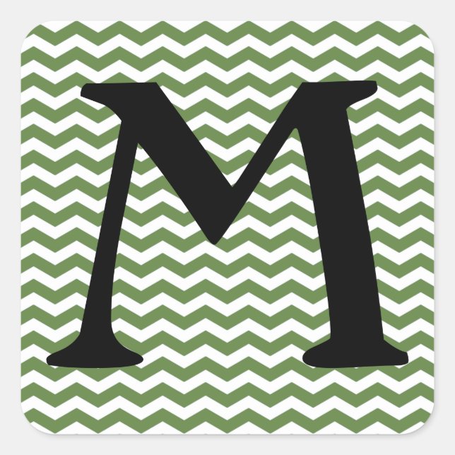 Las Palmas Green Wave Chevron Square Sticker (Front)