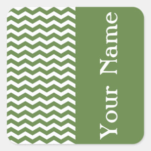 Las Palmas Green Wave Chevron with name Square Sticker