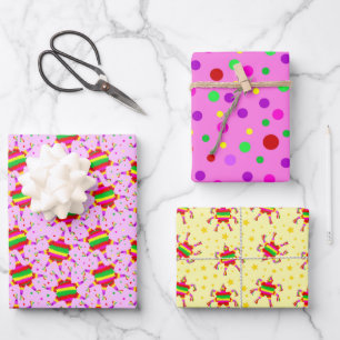 Las Posadas Piñata Festive Mexican Christmas  Wrapping Paper Sheet