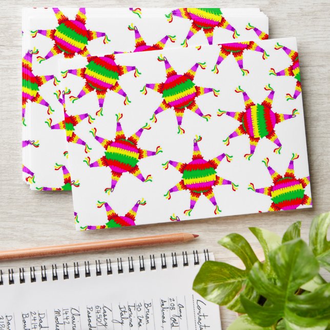 Las Posadas Piñata Star Festive Mexican Christmas Envelope (Stacked)