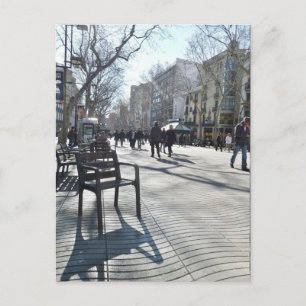 Las Ramblas de Barcelona Postcard
