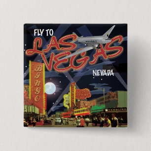 Las Vegas 15 Cm Square Badge