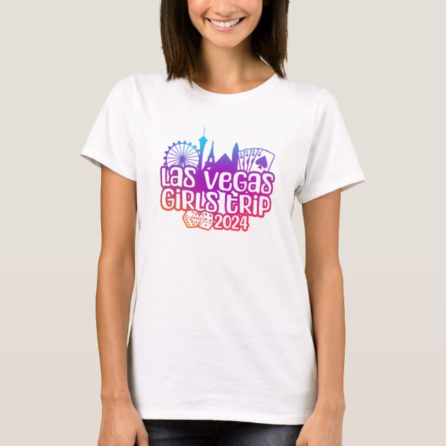 Las Vegas 2024 with dice and cityscape T-Shirt (Front)