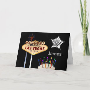 Las Vegas 21st Birthday Card