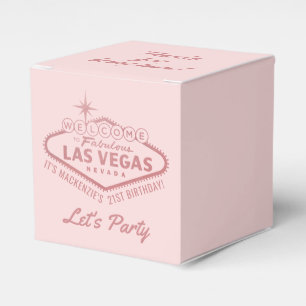 Las Vegas 21st Birthday Party Girly Personalised Favour Box
