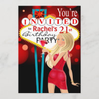 Las Vegas 21st Birthday Party red