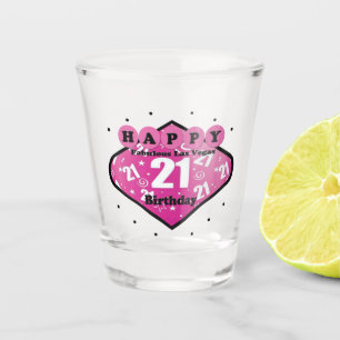 Las Vegas 21st Birthday Shot glass