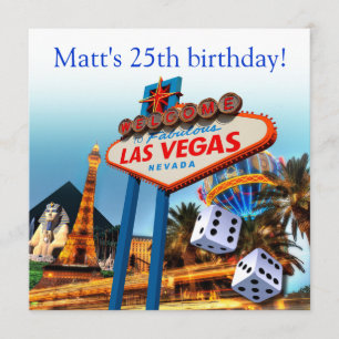 Las Vegas 25th Birthday Party Invitation