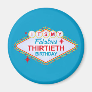 Las Vegas 30th Birthday Magnet