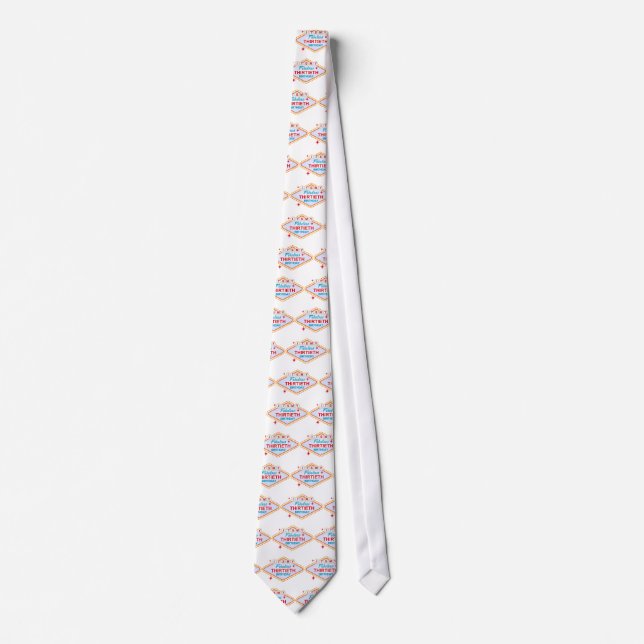 Las Vegas 30th Birthday Tie (Front)