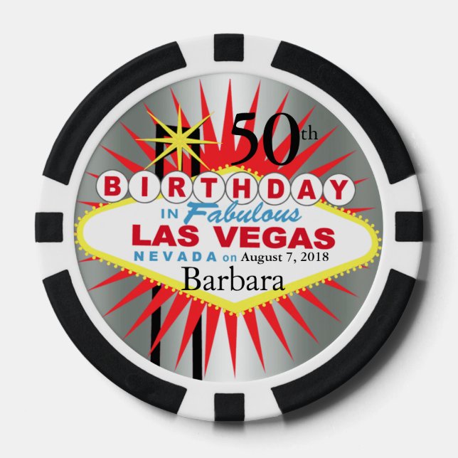Las Vegas 50th Birthday Casino Chip (Front)