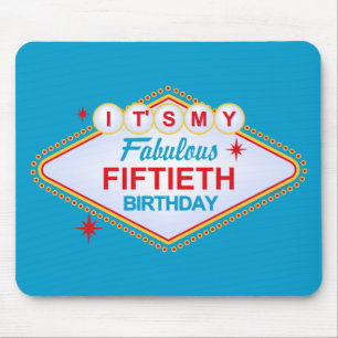 Las Vegas 50th Birthday Mouse Mat