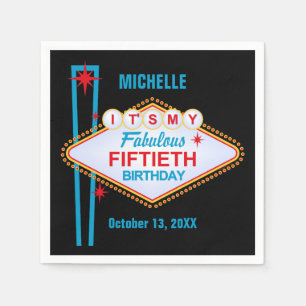 Las Vegas 50th Birthday Napkin