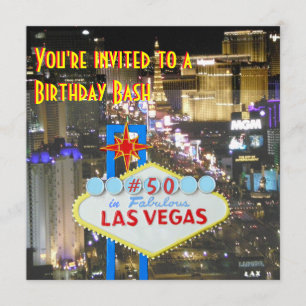 Las Vegas 50th Birthday Party Invitation
