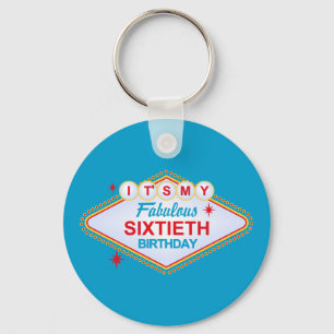 Las Vegas 60th Birthday Key Ring