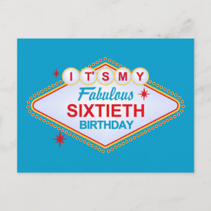 Las Vegas 60th Birthday Postcard