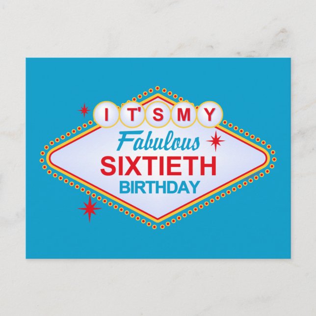 Las Vegas 60th Birthday Postcard (Front)