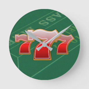 Las Vegas 777 Slot Machine Jackpot Round Clock