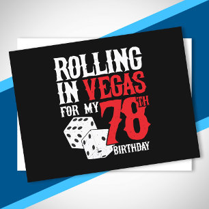 Las Vegas 78th Birthday Party - Rolling in Vegas Postcard