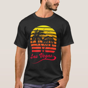 Las Vegas 80s Summer Palm Tree Beach Sunset T-Shirt