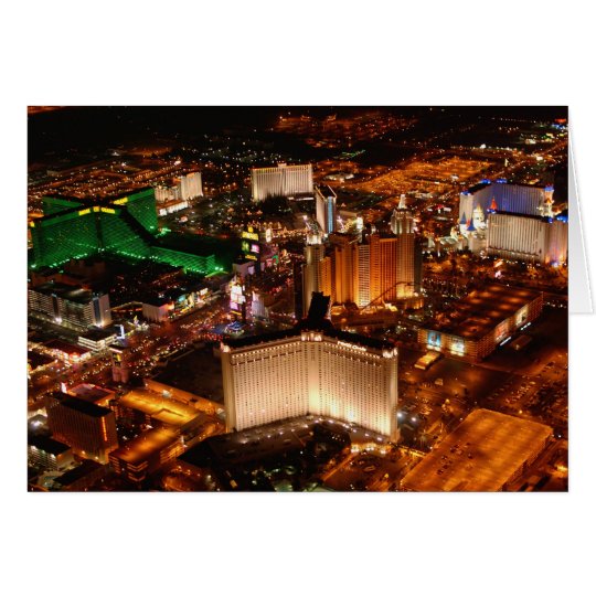 Las Vegas aerial view from a blimp Card