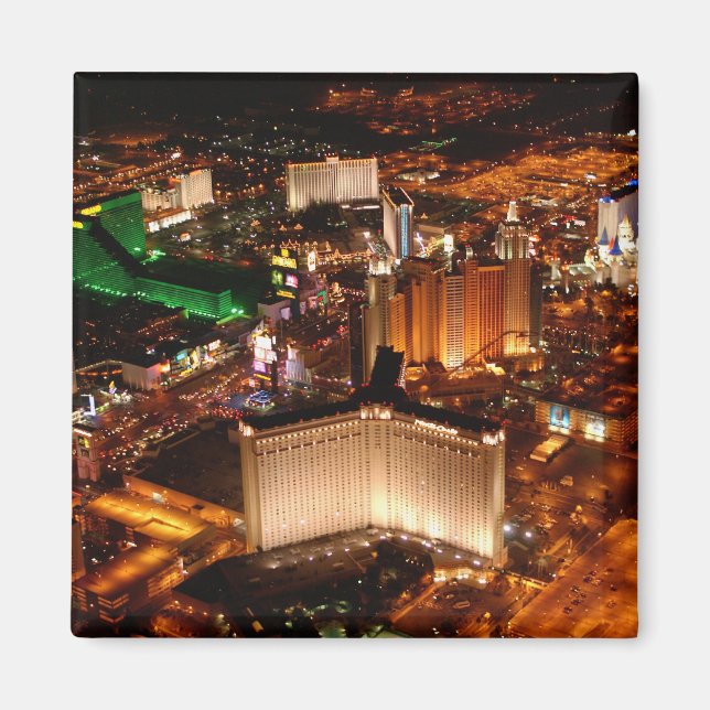 Las Vegas aerial view from a blimp Magnet (Front)