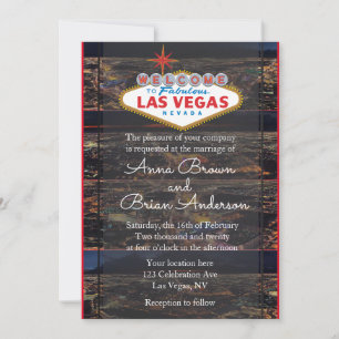 Las Vegas Aerial View Wedding Invitation