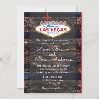 Las Vegas Aerial View Wedding Invitation