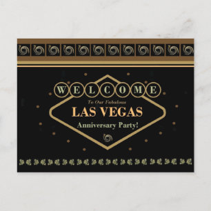 Las Vegas Anniversary Party Postcard