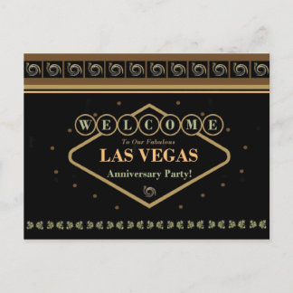 Las Vegas Anniversary Party Postcard