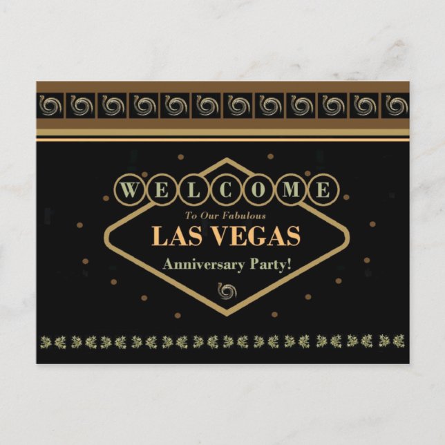 Las Vegas Anniversary Party Postcard (Front)