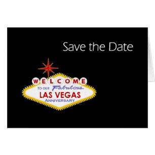 Las Vegas Anniversary Save the Date Card